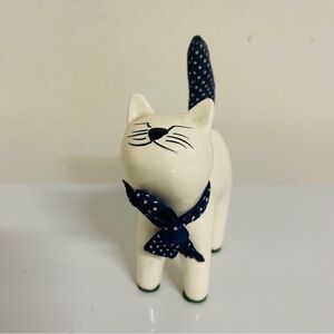 Vtg.1987 Designed Giftware Decor Enesco Cat, Happy smiling cat Taiwan 9”
